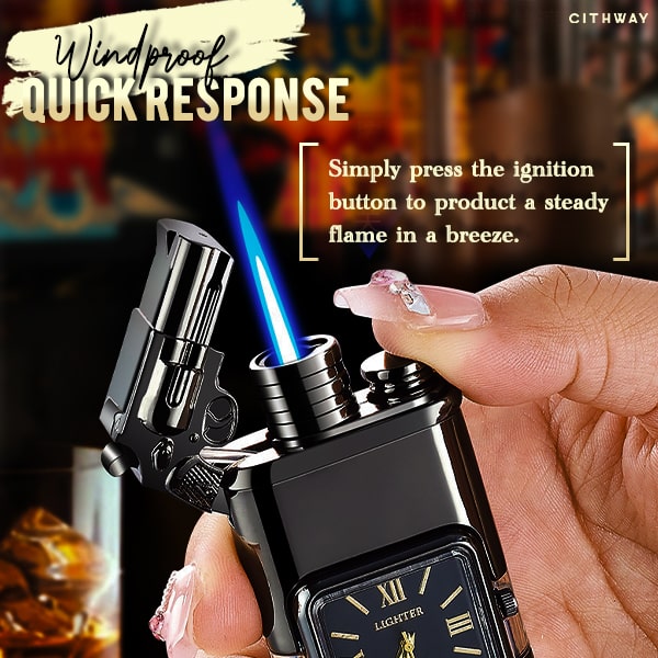 Cithway™ Windproof Dual-Flame Vintage Watch Lighter