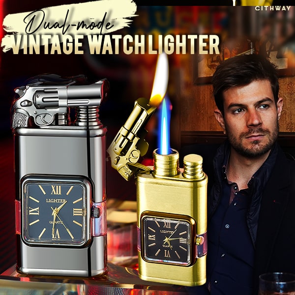 Cithway™ Windproof Dual-Flame Vintage Watch Lighter