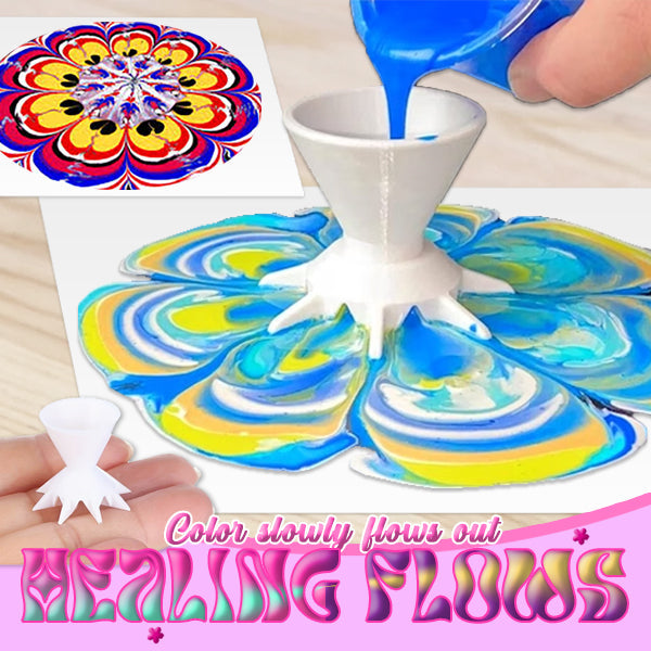 Pouring Paint Flower Split Art Cup