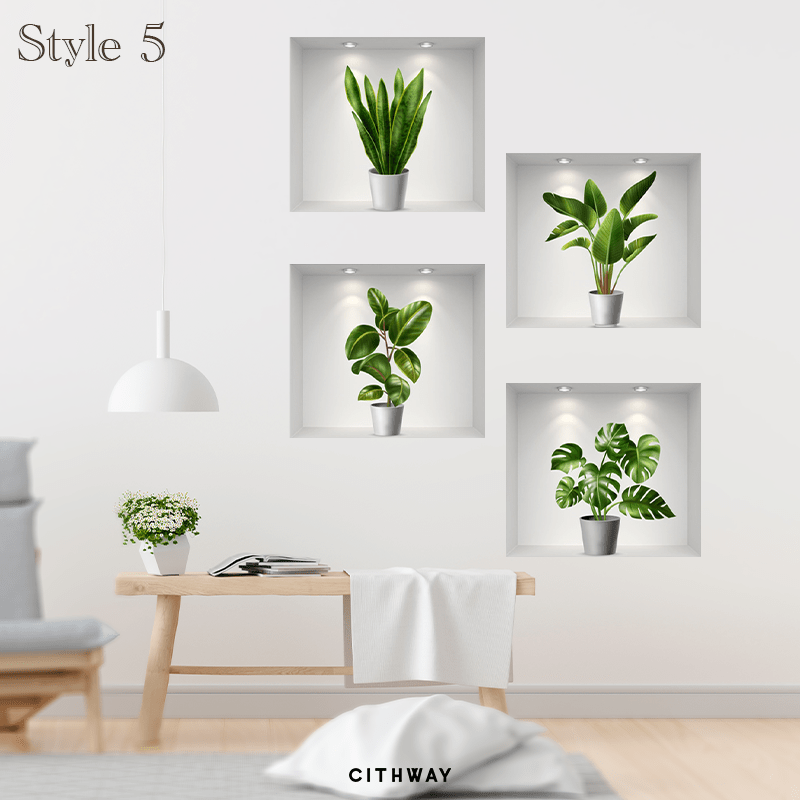 Cithway™ Self-Adhesive 3D Plant Wall Stickers